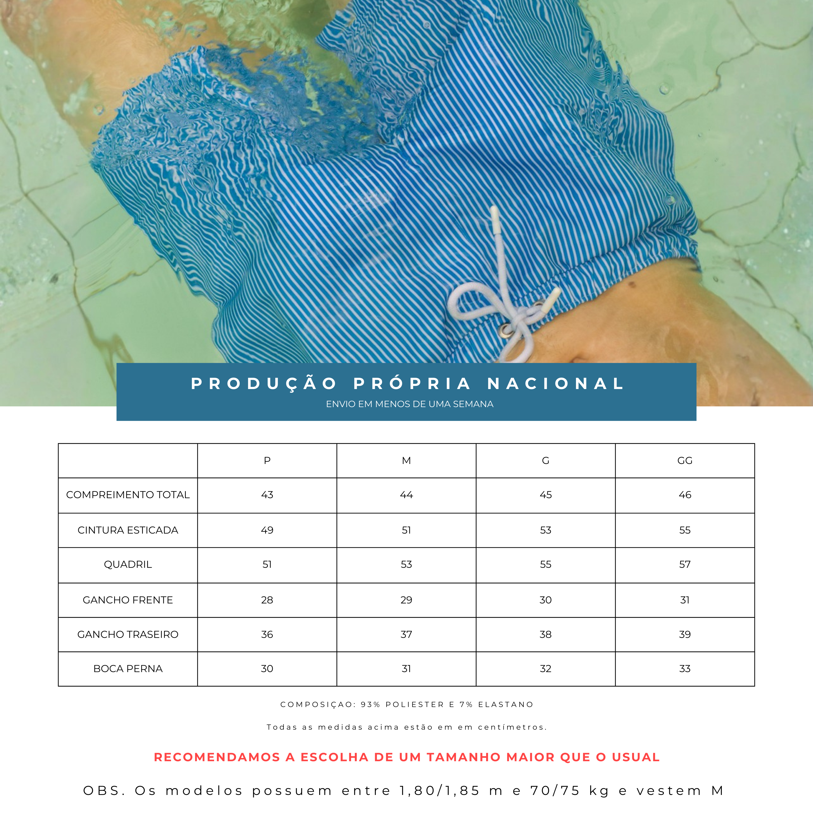 SHORTS LISTRADO ROSA