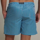 SHORTS LISTRADO AZUL