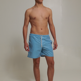 SHORTS LISTRADO AZUL